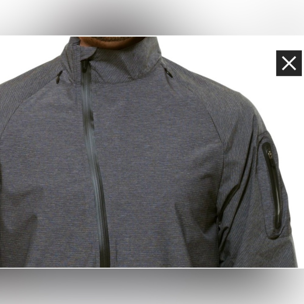 GIRO Sport Design Raincoat/Cycling Jacket, grey, size large, full zip - Picture 11 of 12